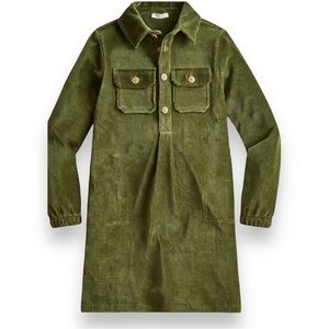 🎁 Crewcuts J Crew Cozy Stretch Corduroy Field Dress Size Small 🎁